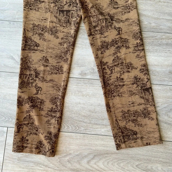 Jones New York Sport Vintage  Countryside Pattern Stretch Trouser Pants - Picture 7 of 13